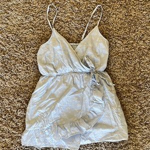 Wild Fable Romper Light Blue and Daisies Medium